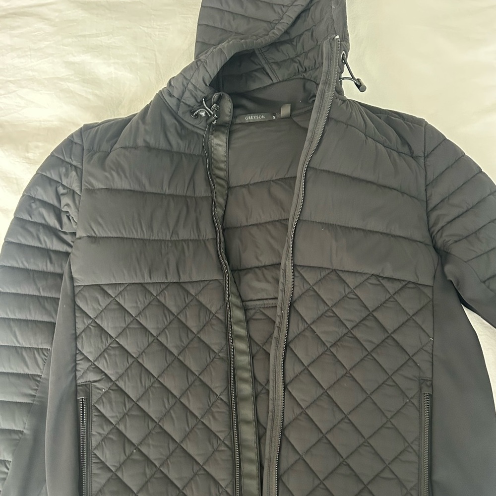 Greyson Men's Gray Quilted Puffer Jacket